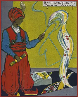 Aladdin: Christmas cracker box label