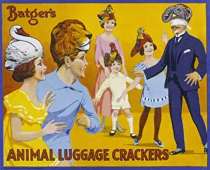 Mans: Christmas crackers box label