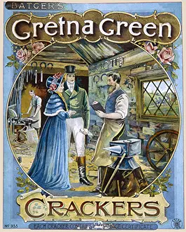 Blacksmith: Christmas crackers box label