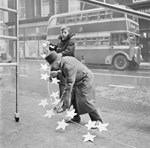 The Norman Synge Waller Budd Collection: Christmas Decorations for a shop, Manchester