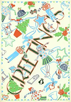 Puddings: Christmas design with the word Greetings