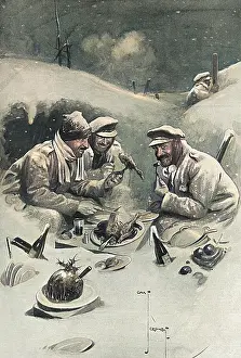 Crombie: Christmas Dinner in the trenches by Charles Crombie