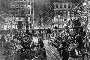 Bustle: Christmas Eve in Berlin by Friedrich Stahl, 1889