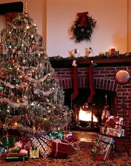 Evergreens: Christmas Fireplace