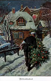 Aidman: Christmas, First World War / WWI, postcard Christmas