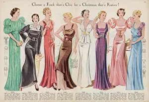 Corsages: CHRISTMAS FROCKS 1935
