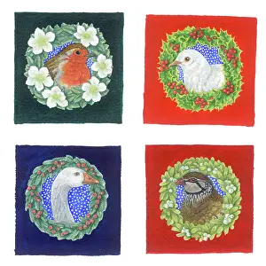 Tags: Christmas gift tags - robin, dove, goose etc
