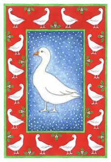 Carla: Christmas Goose with falling snow