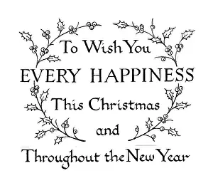 Crapper: Christmas Greeting with holly