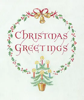 Crapper: Christmas Greetings with candles on tree