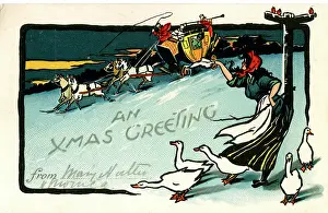 Goosegirl: Christmas Greetings postcard