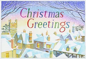 Mckeown: Christmas Greetings with Snowy Rooftops