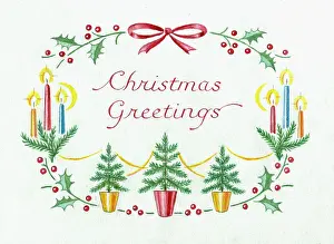 Crapper: Christmas Greetings with trees and candles