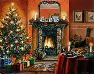 Christmas Hearth ? tree, presents, candles etc