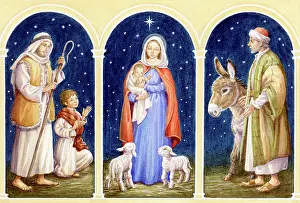 Nativity: Christmas Nativity Triptych