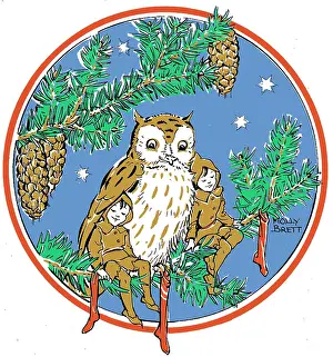 Imps: Christmas owl by Molly Brett