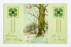 Quatrefoil: Christmas postcard
