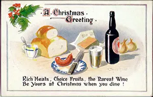 The Donald Mcgill Archive Collection: Christmas postcard, basic food and drink
