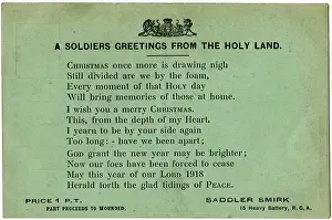 Saddler: Christmas postcard from Holy Land