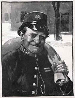 Postman: The Christmas Postman - The British Workman Annual for 1903