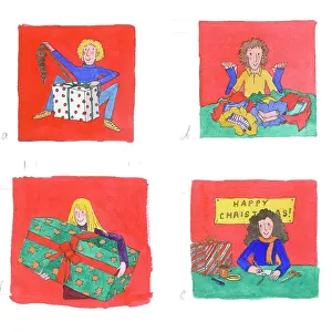 Unwrapped: Four Christmas Present gift tags
