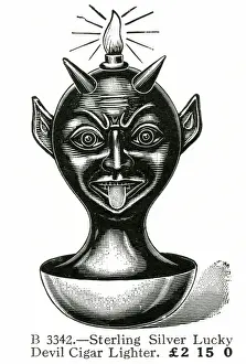 Dec17: Christmas present - Lucky silver devil cigar lighter 1909