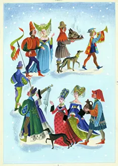 Esme: Christmas procession in medieval costume