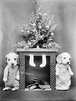 Mantlepiece: CHRISTMAS PUPPIES