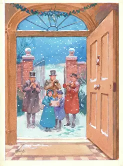 Savile: Christmas scene - Carol Singers