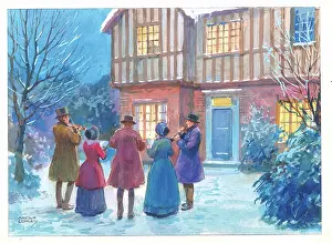 Savile: Christmas scene - Carol Singers