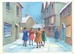 Savile: Christmas scene - Carol Singers