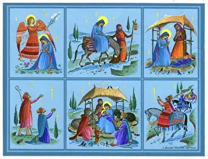 Brenda: Six Christmas scenes - Nativity, shepherds etc
