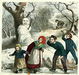 Sleigh: Christmas snow scene