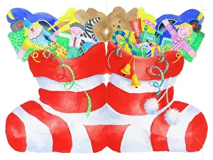 Sided: Christmas Stocking cut-out design