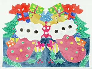 Brookshaw: Christmas stocking full of presents including teddy bears