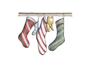 Miyuki: Christmas stockings with teddy bear