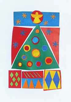 Baubles: Christmas Tree - with baubles, an angel and presents