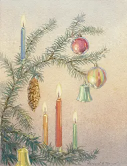Baubles: A Christmas tree and decorations