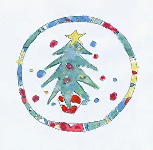 Blaney: Christmas Tree - in a decorative circle