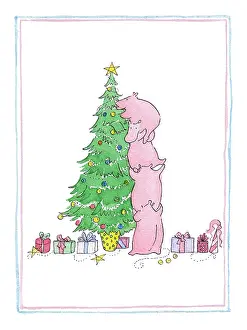 Newcome: Christmas tree and four hippos