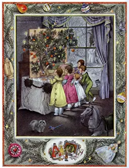Christmas tree in history by Pauline Baynes