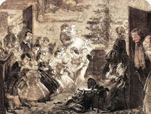 Pasquier: The Christmas Tree by J. A. Pasquier 1858