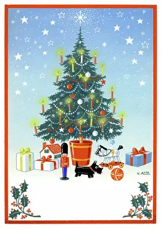 Starry: Christmas Tree with presents below