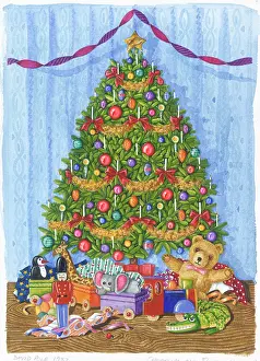 Christmas Tree with toys underneath