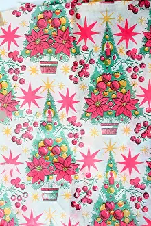 Poinsettia: Christmas wrapping paper