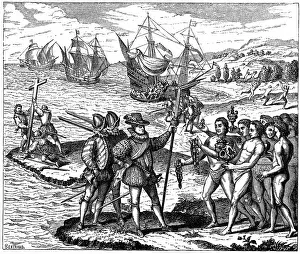 1492: Christopher Columbus (1451-1506) Genoese explorer