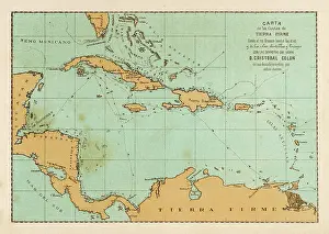 Lorgues: Christopher Columbus - Caribbean Map