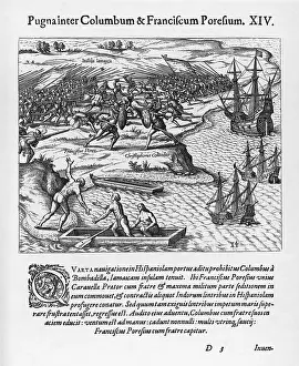 Quarrels: Christopher Columbus fights Francisco Poresio