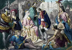 Prosperity: Christopher Columbus greeted by King Ferdinand