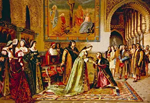 Jover: Christopher Columbus received by King Ferdinand ?